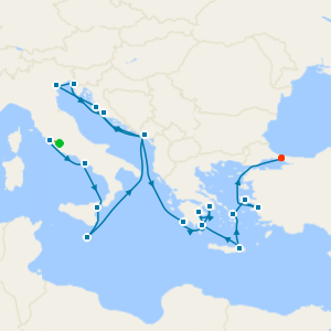 Mediterranean Mosaic: Dalmatian Gems, Malta & Ephesus with 2night Rome Stay 