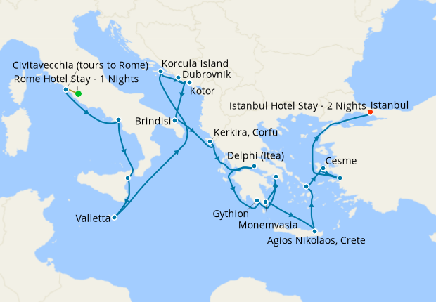 Cruise Itinerary Map