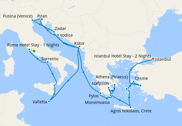 Cruise Itinerary Map