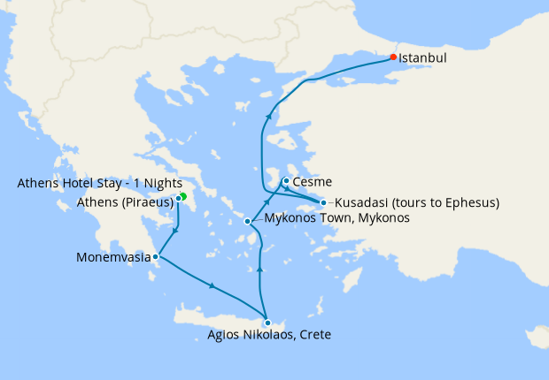 Cruise Itinerary Map