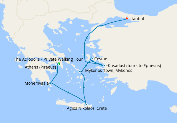 Cruise Itinerary Map