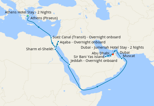 Cruise Itinerary Map