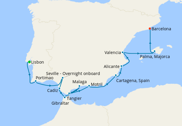 Cruise Itinerary Map