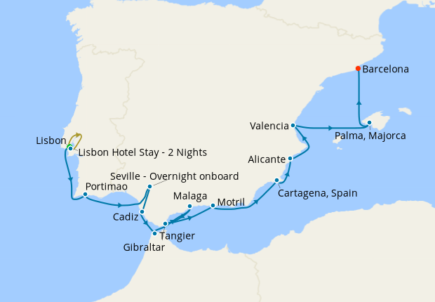 Cruise Itinerary Map