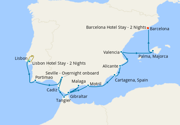 Cruise Itinerary Map