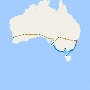 Indian Pacific Rail from Perth to Sydney with Australia Wine Country