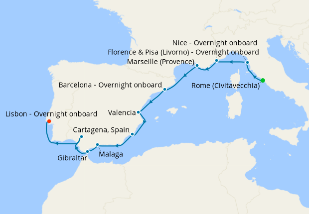 Cruise Itinerary Map
