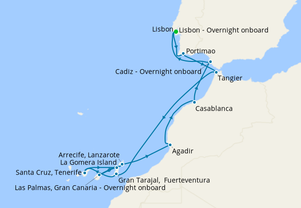 Cruise Itinerary Map