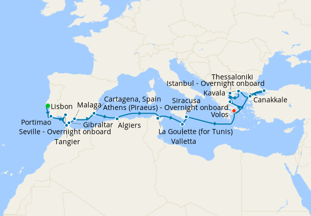Cruise Itinerary Map
