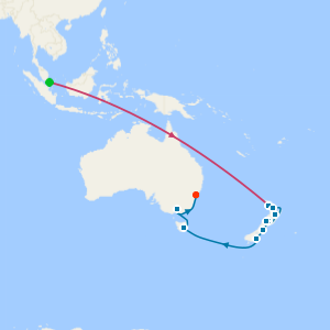 Singapore stopover, Wonders of Australia & New Zealand with Auckland Stay