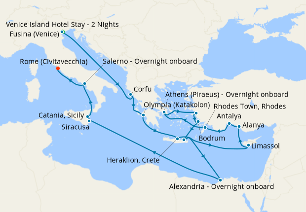 Cruise Itinerary Map