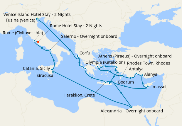 Cruise Itinerary Map