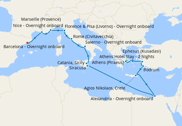 Cruise Itinerary Map