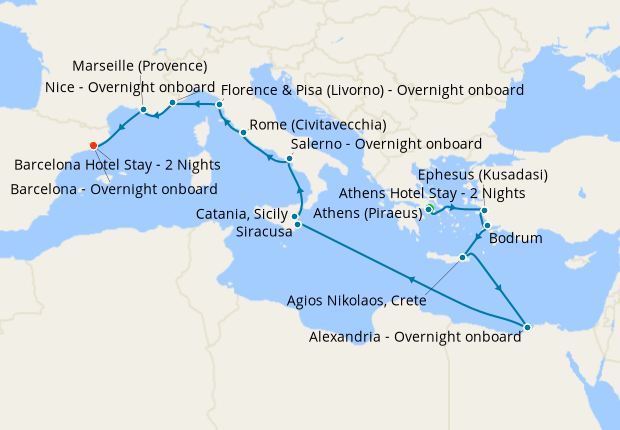 Cruise Itinerary Map