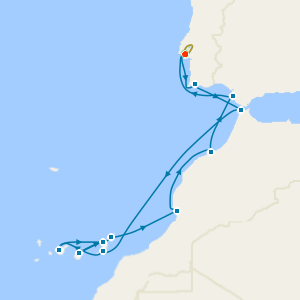 Portugal, Morocco & Spain Cruise: Lisbon, Casablanca & Cadiz from Lisbon with Stay