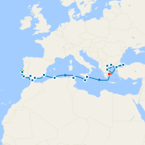 Spain, Greece & Turkey Cruise: Seville, Athens & Istanbul from Lisbon with Stays