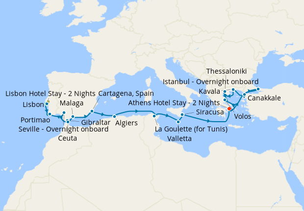 Cruise Itinerary Map