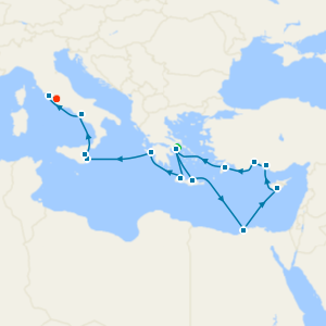 Greece, Egypt & Italy Cruise: Alexandria, Athens & Amalfi Coast from Athens with Stays
