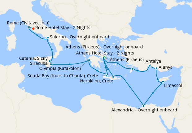 Cruise Itinerary Map