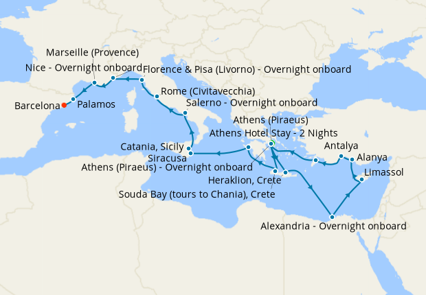 Cruise Itinerary Map