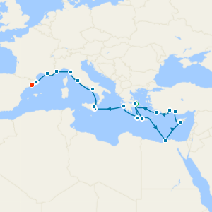 Greece, Italy & France Cruise: Alexandria, Athens & Nice from Athens with Stays