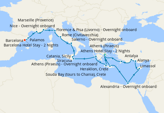 Cruise Itinerary Map