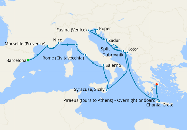 Cruise Itinerary Map