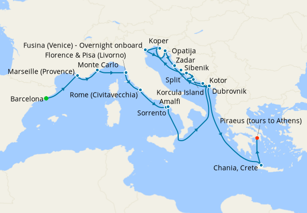 Cruise Itinerary Map
