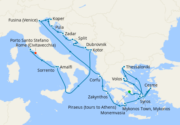 Cruise Itinerary Map