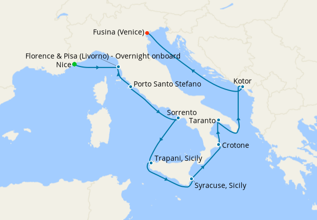 Cruise Itinerary Map