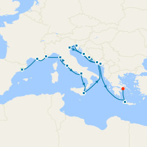 Marseille, Florence, Dubrovnik & Athens from Barcelona with Stay