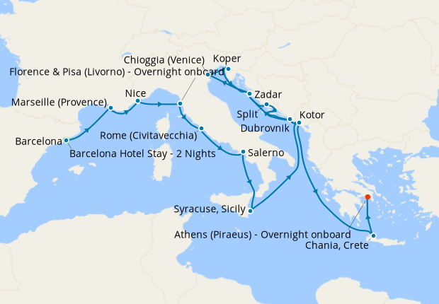 Cruise Itinerary Map