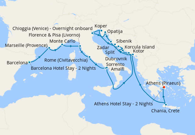 Cruise Itinerary Map