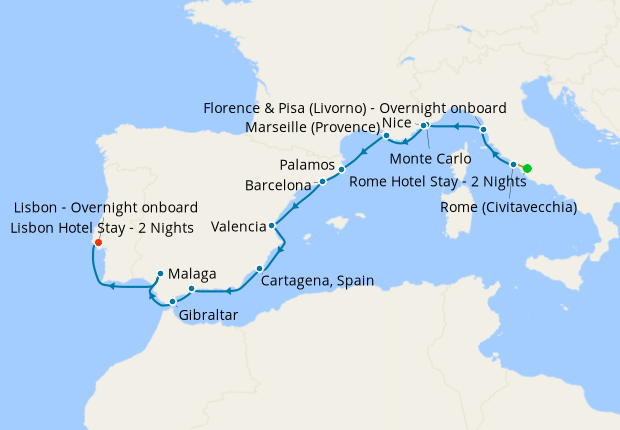 Cruise Itinerary Map