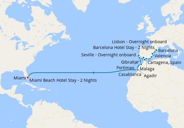 Cruise Itinerary Map