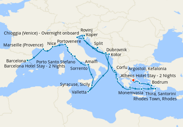 Cruise Itinerary Map