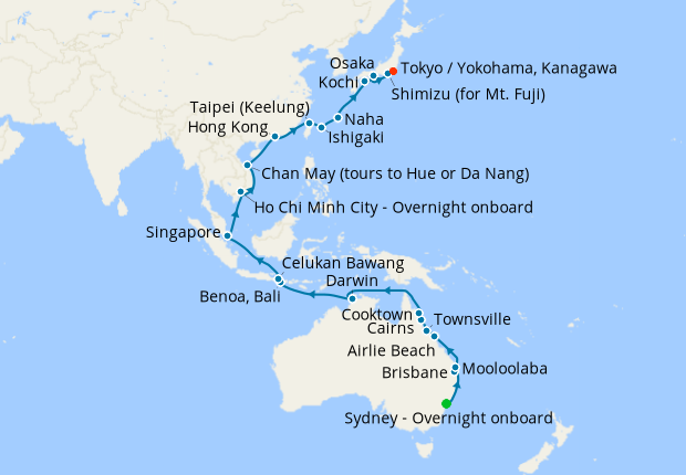 Cruise Itinerary Map