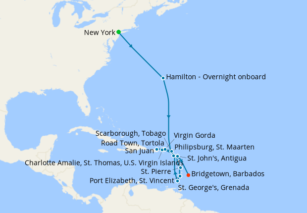 Cruise Itinerary Map