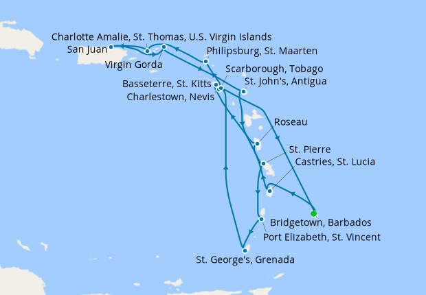 Cruise Itinerary Map
