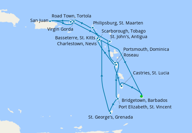Cruise Itinerary Map