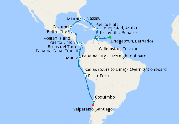 Cruise Itinerary Map