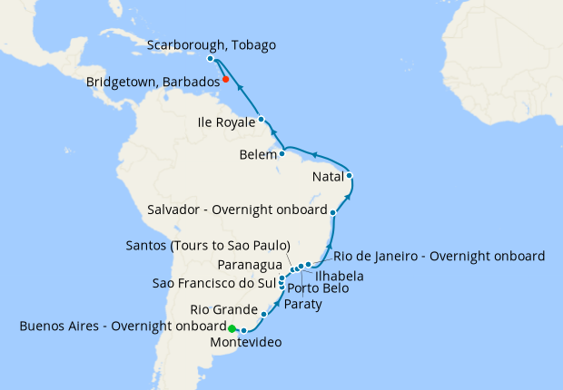 Cruise Itinerary Map