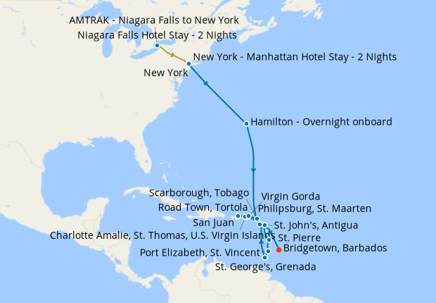 Cruise Itinerary Map