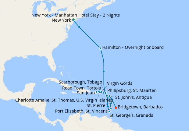 Cruise Itinerary Map