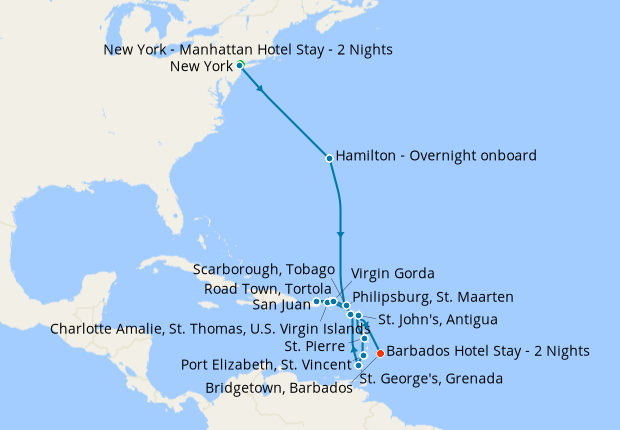 Cruise Itinerary Map