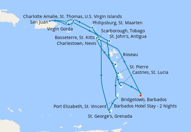 Cruise Itinerary Map