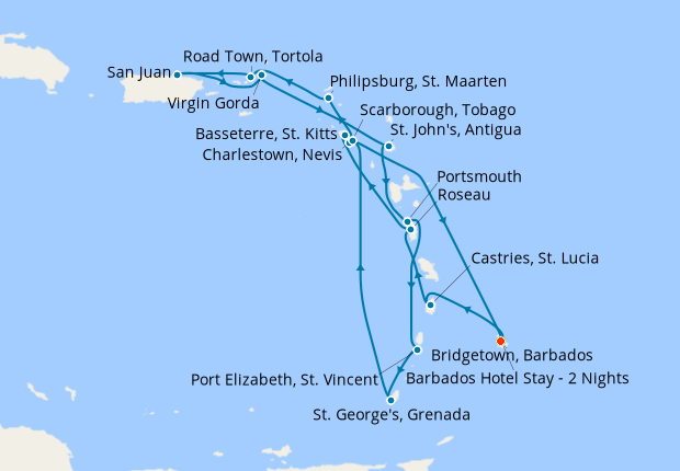 Cruise Itinerary Map