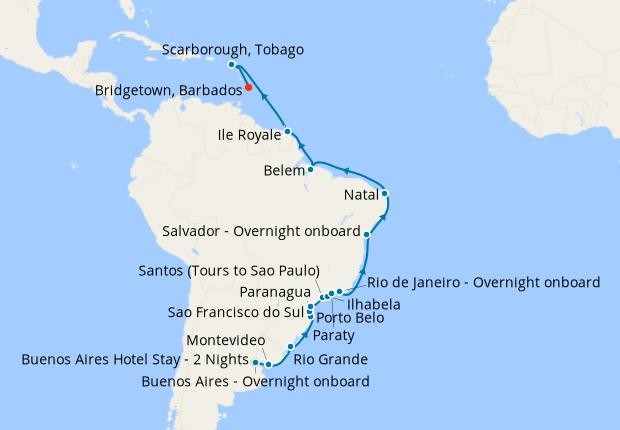 Cruise Itinerary Map