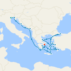 Mediterranean Mosaic: Dalmatian Gems, Greece & Turkey with 2night Venice Island Stay 