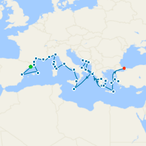 Mediterranean Medley: Riviera Gems & Greek Isles from Barcelona - Fly Cruise